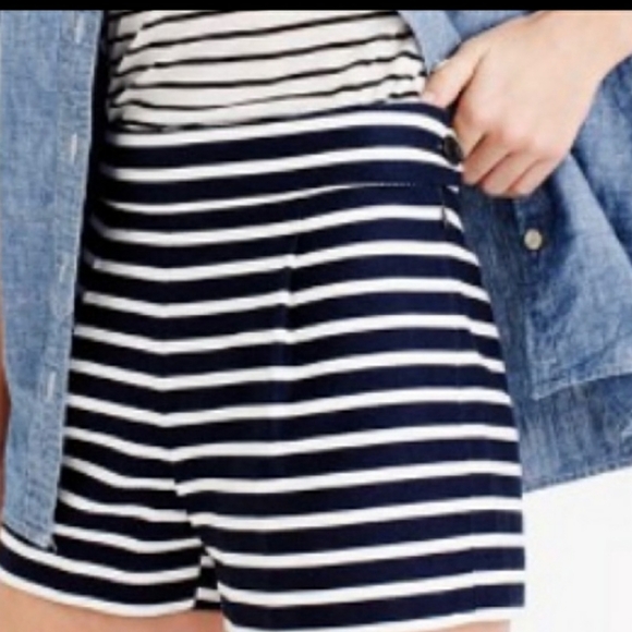 J. Crew Pants - COPY - COPY - J. CREW NAVY  & WHITE  STRIPED SHORTS
